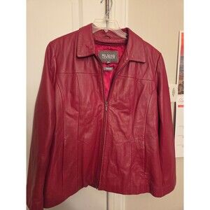 Wilsons Leather Red Genuine Leather Jacket Women's Size XL